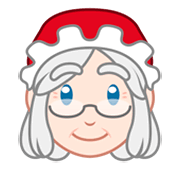 Émoji 🤶🏻 Mère Noël : Peau Claire sur emojidex 1.0.34.