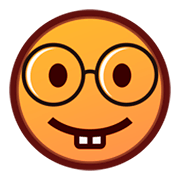 Emoji 🤓 Faccina Nerd su emojidex 1.0.34.