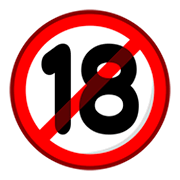 🔞 Emoji Prohibido Para Menos De 18 Años en emojidex 1.0.34.
