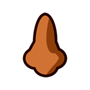 👃🏾 Emoji Nariz: Pele Morena Escura na emojidex 1.0.34.