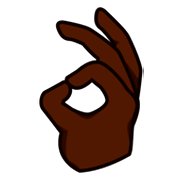 👌🏿 Emoji Sinal De Ok: Pele Escura na emojidex 1.0.34.