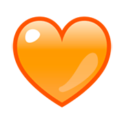 🧡 Emoji oranges Herz emojidex 1.0.34.
