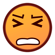 Emoji 😣 Faccina Perseverante su emojidex 1.0.34.