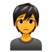 🙍 Emoji Persona Frunciendo El Ceño en emojidex 1.0.34.