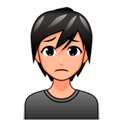 🙍🏼 Emoji missmutige Person: mittelhelle Hautfarbe emojidex 1.0.34.