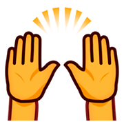 Emoji 🙌 Mani Alzate su emojidex 1.0.34.