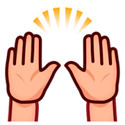 🙌🏼 Emoji Mãos Para Cima: Pele Morena Clara na emojidex 1.0.34.