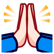 🙏🏻 Emoji Manos En Oración: Tono De Piel Claro en emojidex 1.0.34.