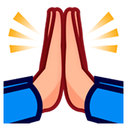 🙏🏼 Emoji Manos En Oración: Tono De Piel Claro Medio en emojidex 1.0.34.