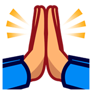 Émoji 🙏🏽 Mains En Prière : Peau Légèrement Mate sur emojidex 1.0.34.