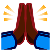 🙏🏿 Emoji Manos En Oración: Tono De Piel Oscuro en emojidex 1.0.34.