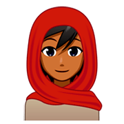 🧕🏾 Emoji Mujer Con Hiyab: Tono De Piel Oscuro Medio en emojidex 1.0.34.