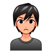🙎🏼 Emoji schmollende Person: mittelhelle Hautfarbe emojidex 1.0.34.