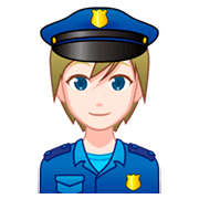 Polizist(in): helle Hautfarbe emojidex 1.0.34.