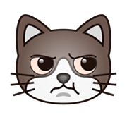 Emoji 😾 Gatto Imbronciato su emojidex 1.0.34.