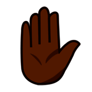 ✋🏿 Emoji Mão Levantada: Pele Escura na emojidex 1.0.34.