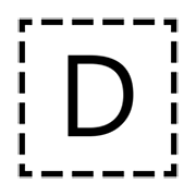 Indicador regional símbolo letra D emojidex 1.0.34.