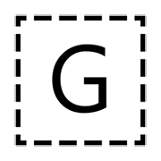 Símbolo do indicador regional letra G emojidex 1.0.34.