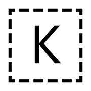 Indicador regional símbolo letra K emojidex 1.0.34.