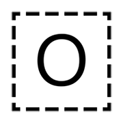 Indicador regional símbolo letra O emojidex 1.0.34.