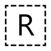 Lettera simbolo indicatore regionale R emojidex 1.0.34.