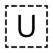Indicador regional símbolo letra U emojidex 1.0.34.