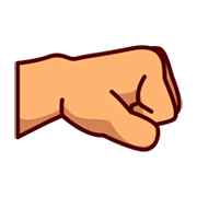 Emoji 🤜🏽 Pugno A Destra: Carnagione Olivastra su emojidex 1.0.34.