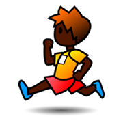 Persona Corriendo: Tono De Piel Oscuro emojidex 1.0.34.