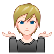 Emoji 🤷🏻 Persona Che Scrolla Le Spalle: Carnagione Chiara su emojidex 1.0.34.
