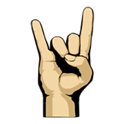 🤘🏼 Emoji Mano Haciendo El Signo De Cuernos: Tono De Piel Claro Medio en emojidex 1.0.34.