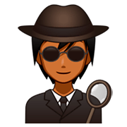 🕵🏾 Emoji Detetive: Pele Morena Escura na emojidex 1.0.34.