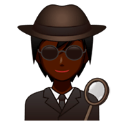 🕵🏿 Emoji Detective: Tono De Piel Oscuro en emojidex 1.0.34.