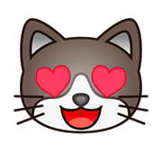 Emoji 😻 Gatto Innamorato su emojidex 1.0.34.