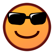 😎 Emoji Rosto Sorridente Com óculos Escuros na emojidex 1.0.34.
