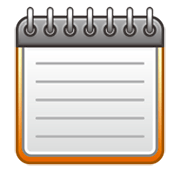 Emoji 🗒️ Blocco Per Appunti Con Spirale su emojidex 1.0.34.