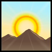 🌄 Emoji Sonnenaufgang über Bergen emojidex 1.0.34.