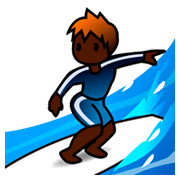 🏄🏿 Emoji Surfista: Pele Escura na emojidex 1.0.34.
