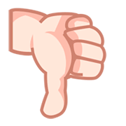 Emoji 👎🏻 Pollice Verso: Carnagione Chiara su emojidex 1.0.34.