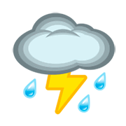 ⛈️ Emoji Wolke mit Blitz und Regen emojidex 1.0.34.