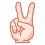 Victory-Geste: helle Hautfarbe emojidex 1.0.34.