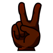 ✌🏿 Emoji Victory-Geste: dunkle Hautfarbe emojidex 1.0.34.