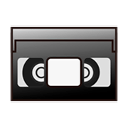 Emoji 📼 Videocassetta su emojidex 1.0.34.