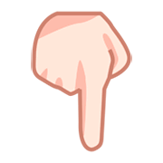 👇🏻 Emoji Dorso Da Mão Com Dedo Indicador Apontando Para Baixo: Pele Clara na emojidex 1.0.34.