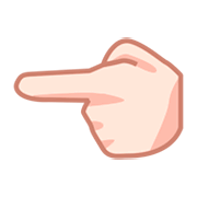 👈🏻 Emoji Dorso Da Mão Com Dedo Indicador Apontando Para A Esquerda: Pele Clara na emojidex 1.0.34.
