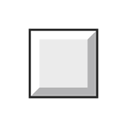 ◽ Emoji Quadrado Branco Médio Menor na emojidex 1.0.34.
