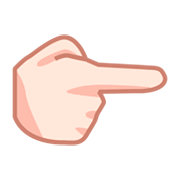👉🏻 Emoji nach rechts weisender Zeigefinger: helle Hautfarbe emojidex 1.0.34.