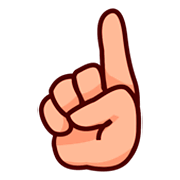 ☝🏼 Emoji nach oben weisender Zeigefinger von vorne: mittelhelle Hautfarbe emojidex 1.0.34.