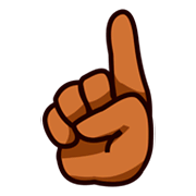 ☝🏾 Emoji Dedo índice Hacia Arriba: Tono De Piel Oscuro Medio en emojidex 1.0.34.