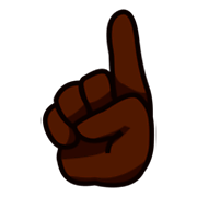 Emoji ☝🏿 Indice Verso L’alto: Carnagione Scura su emojidex 1.0.34.