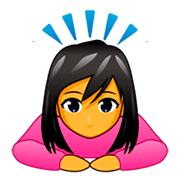 🙇‍♀️ Emoji Mujer Haciendo Una Reverencia en emojidex 1.0.34.